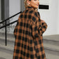 Plaid Collared Neck Long Sleeve Shirt