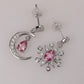 2 Carat Moissanite 925 Sterling Silver Moon & Star Earrings