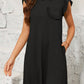 Pocketed Ruffled Cap Sleeve Mini Dress