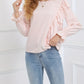 Ruffled Round Neck Long Sleeve Blouse