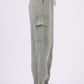 VERY J Washed Woven Crinkle Gauze Drawstring Cargo Pants