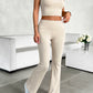 Devine Ribbed Round Neck Tank and Pants Set