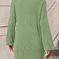 Collared Neck Long Sleeve Sweater Dress with Pockets