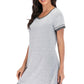 Contrast Trim Short Sleeve Lounge Dress
