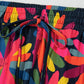 Plus Size Printed Round Neck Top and Drawstring Pants Set