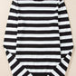 Striped Turtleneck Long Sleeve Knit Top