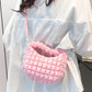Quilted Puffy Removable Strap Crossbody Bag