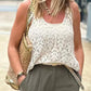 Cutout Scoop Neck Sleeveless Knit Cover Up