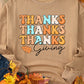 THANKSGIVING Round Neck Dropped Shoulder Sweatshirt