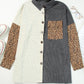 Leopard Button Up Drop Shoulder Jacket