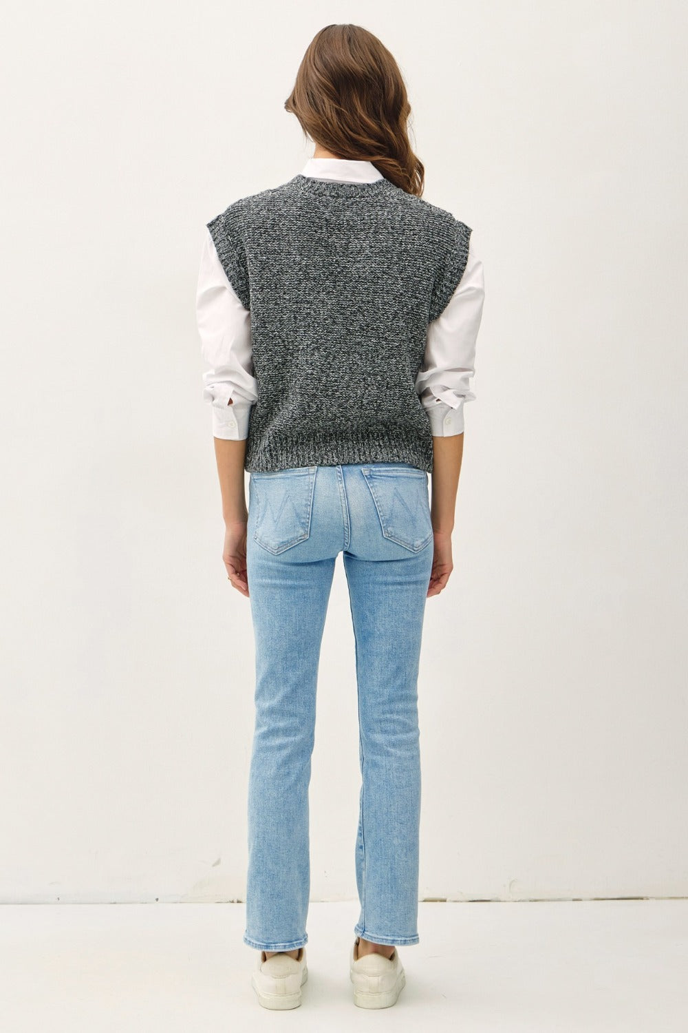 Be Cool Cable Knit V-Neck Sweater Vest *