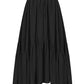 Smocked Waist Band Ruched Layered Skirt