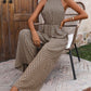 Printed Wide Leg Sleeveless Jumpsuit