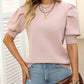 Mandy Mock Neck Puff Sleeve Sweater