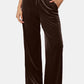 Drawstring Elastic Waist Straight Leg Pants