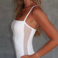 Beautiful Bea Square Neck Spaghetti Strap Romper