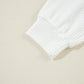 US Flag White Corded Long Sleeve Sweatshirt