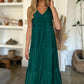 V-Neck Sleeveless Midi Tiered Dress