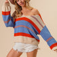 BiBi Multi Color Stripe Scoop Neck Sweater - Brand BiBi
