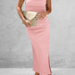 Amanda Full Size Slit Tube Midi Dress
