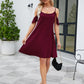 Ruffled Scoop Neck Mini Dress