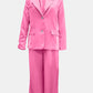Side Striped Long Sleeve Blazer and Pants Set