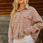 And The Why Full Size Plaid Button Up Raw Hem Shirt