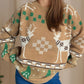 Christmas Element Round Neck Long Sleeve Sweater