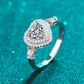 1 Carat Moissanite 925 Sterling Silver Heart Ring