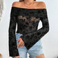 Off-Shoulder Flare Sleeve Lace Top