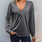 V-Neck Long Sleeve Top