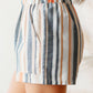 Beautiful Bea Striped Elastic Waist Shorts