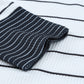 Striped Waffle Knit Henley Long Sleeve Top