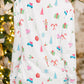 Christmas Printed Collared Neck Top and Pants Lounge Set