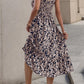 Smocked Printed Wide Strap Dress