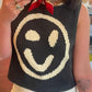 Smiley Round Neck Sweater Vest