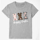 HAPPY EASTER Round Neck Short Sleeve T-Shirt