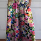 Full Size Smocked Wide Leg Pants with Pockets