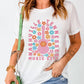 Full Size Graphic Round Neck Short Sleeve T-Shirt