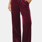 Drawstring Elastic Waist Straight Leg Pants