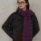 Striped Detail Knit Scarf