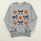 Football Round Neck Long Sleeve Sweatshirt
