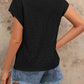 Textured Round Neck Short Sleeve Top