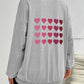 Devine Heart Dropped Shoulder Long Sleeve Sweatshirt
