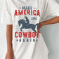 Cowboy Graphic Round Neck Half Sleeve T-Shirt