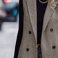 Buttoned Collared Neck Longline Vest Coat
