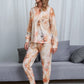 Full Size Tie-Dye Round Neck Top and Pants Lounge Set
