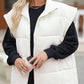 Zip Up Puffer Vest Coat with Pockets