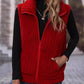 Pocketed Zip Up Vest Coat