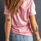Rabbit Blush Pink Round Neck Short Sleeve T-Shirt